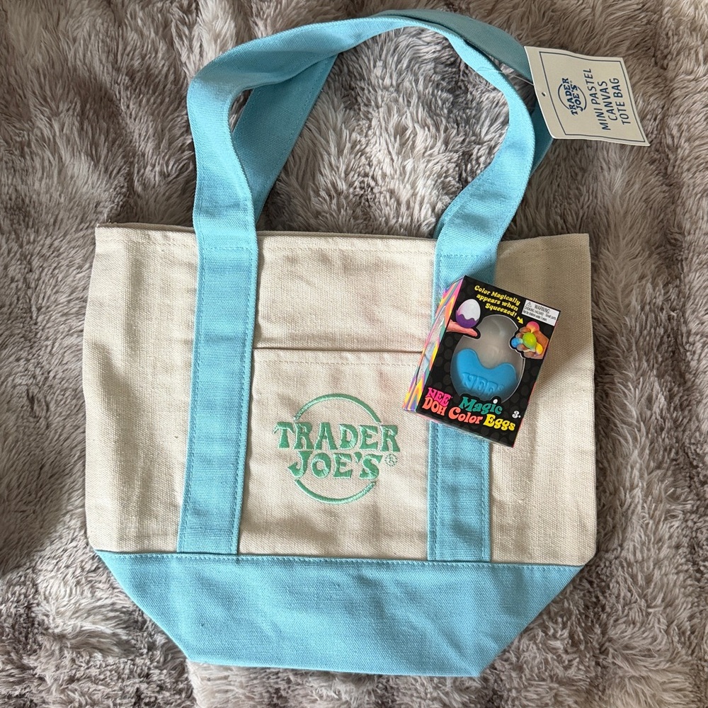 Trader Joe’s pastel mini tote AND Easter Needoh!